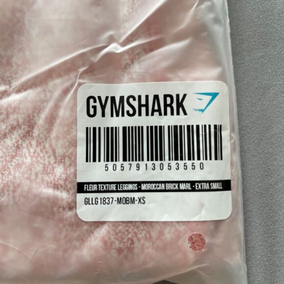 Gym shark Fleur Moroccan Brick Marl Training Pink Quick dry Leggings BNWT XS - Picture 2 of 4